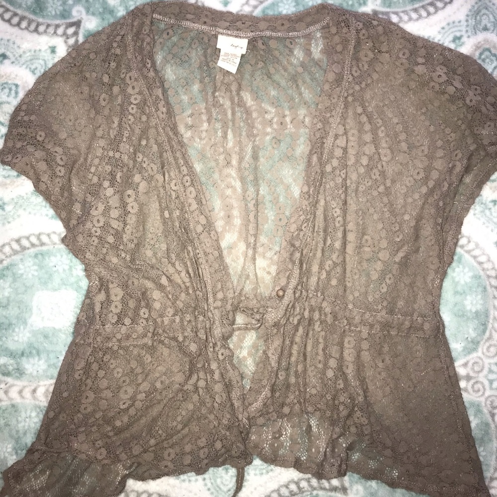 Daytrip by Buckle Lace Short Sleeve Cardigan